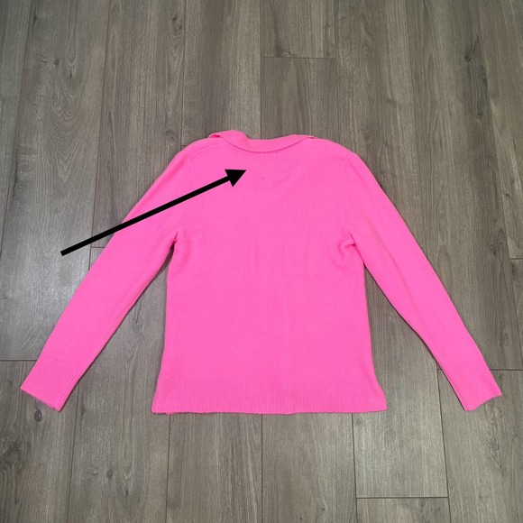 J Crew Extra Soft Polo V Neck Wool Blend Long Sleeve Sweater US Women's S - Picture 4 of 6